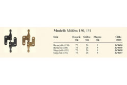 Műfém 150 Pánt Bal
BF0495 Műfém 150 Pánt Bal
BF0495